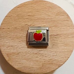 New Red Apple Italian Charm Bracelet Link